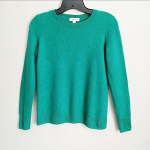 Nordstrom Vibrant Green Crew Neck Cashmere Sweater